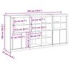 vidaXL LED sideboard 3 pcs Gammelt tre 202 x 37 x 100 cm