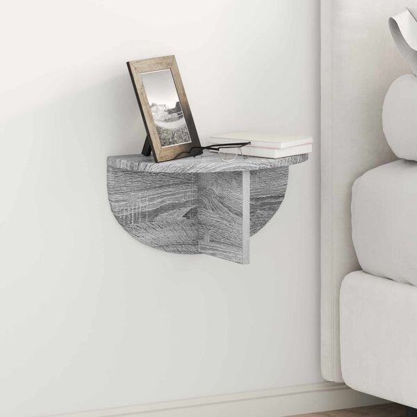 vidaXL Vegghylle Veggmontert Gr&aring; Sonoma 38 x 19 x 19 cm Konstruert tre