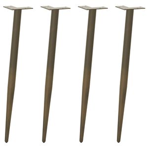 vidaXL Konsollbordben konisk form 4 stk naturstål 72–73 cm stål