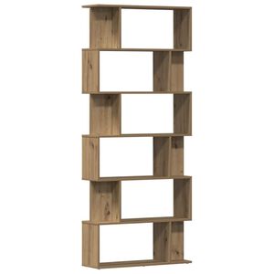 vidaXL Bokhylle artisan eik 80x24x192 cm konstruert tre