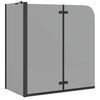 vidaXL Dusjinnhegning Svart 120 x 68 x 130 cm ESG Glass og Aluminium