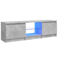 vidaXL TV-benk med LED-lys betonggrå 120x30x35,5 cm