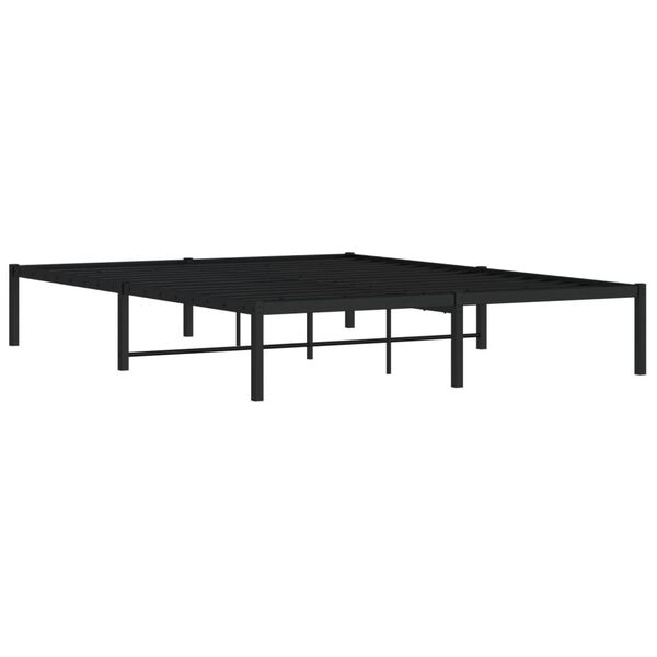 vidaXL Sengeramme i metall svart 150x200 cm