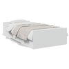 vidaXL Sengeramme med skuffer hvit 100x200 cm konstruert tre