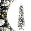 vidaXL Kunstig juletre Hvit 180 cm PVC og Metall og Plast