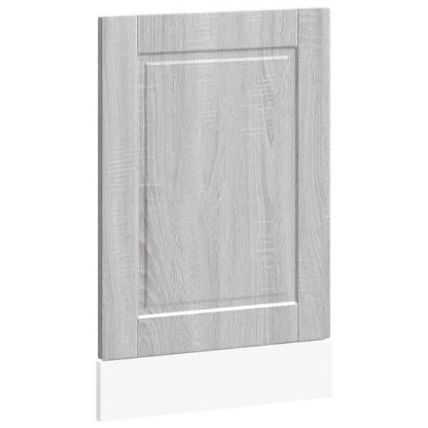 vidaXL Oppvaskmaskin panel Porto gr&aring; sonoma 45x1,5x67cm konstruert tre