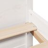 vidaXL Seng med bokhylle uten madrass hvit 135x190 cm heltre furu