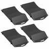 vidaXL Dekkbeskyttere 4 stk. Svart 44 x 20 x 4 cm PP
