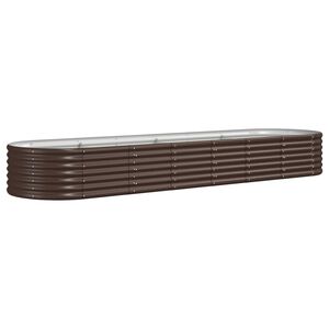 vidaXL H&oslash;ybed galvanisert st&aring;l 296x80x36 cm brun