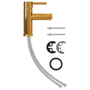 vidaXL Badekran gull 130x176 mm