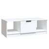 vidaXL Salongbord hvit 102x50x36 cm konstruert tre