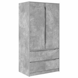 vidaXL Garderobeskap BetongGr&aring; 79,5 x 49 x 156 cm Konstruert tre