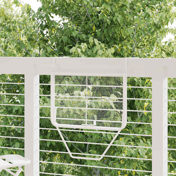 vidaXL Balkongbord hvit 60x40 cm st&aring;l