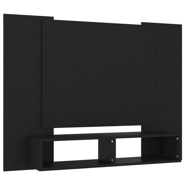 vidaXL Veggmontert TV-benk svart 120x23,5x90 cm konstruert tre