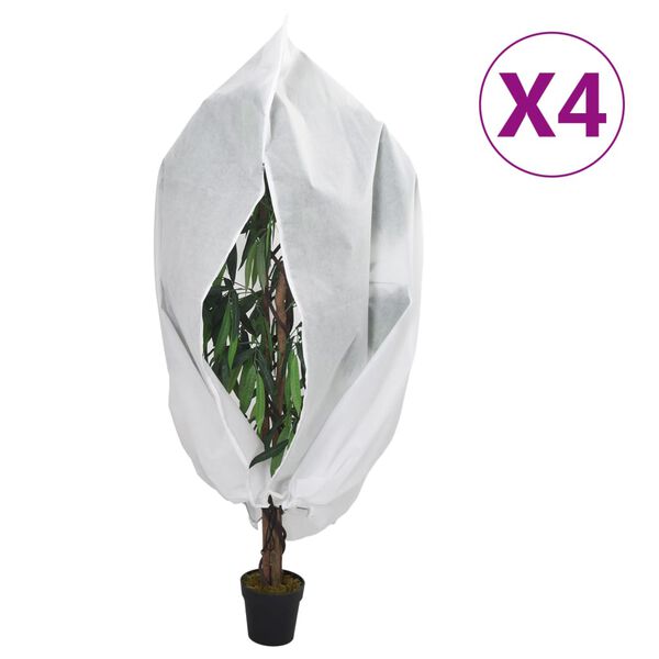 vidaXL Plantefleecetrekk med glidel&aring;s 4 stk 70 g/m&sup2; 1,2x1,8 m
