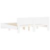 vidaXL Sengeramme med hodegavl og LED hvit 180x200 cm