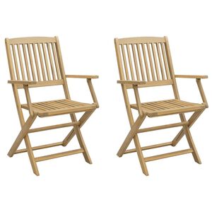 vidaXL Klappstoler 2 stk. 58x54,5x90 cm heltre akasie