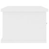 vidaXL Veggmontert hylle med skuff hvit 60x26x18,5 cm konstruert tre