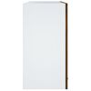 vidaXL Vegghengt glasskap "Lyon" røkt eik 60x31x60 cm konstruert tre