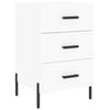 vidaXL Nattbord hvit 40x40x66 cm konstruert tre
