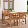 vidaXL 5-delers hagespisesett 160x80 cm heltre teak