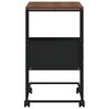 vidaXL Sidebord med hjul svart 55x36x63,5 cm konstruert tre