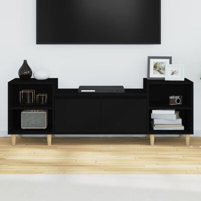 vidaXL TV-benk svart 160x35x55 cm konstruert tre