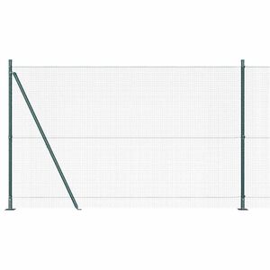 vidaXL Sveistgjerde med Betongbase 25 x 1,5 m PVC-belagt st&aring;l Gr&oslash;nn