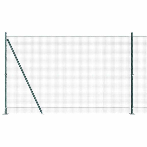 vidaXL Gjerdep&aring;le gr&oslash;nn 25 x 1,5 m (16 x 16 mm nett) St&aring;l og PVC