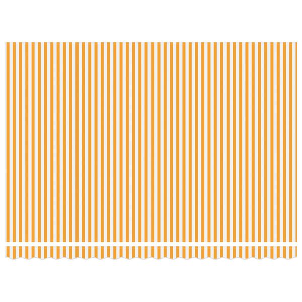 vidaXL Innvendbar Markise Gul og hvit 450 &times; 300 cm Polyester og Metall