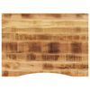 vidaXL Skrivebordsplate med kurve 100x80x2,5 cm heltre grovt mangotre