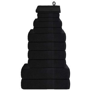 vidaXL 12-delers h&aring;ndklesett FROGN svart 360 gsm