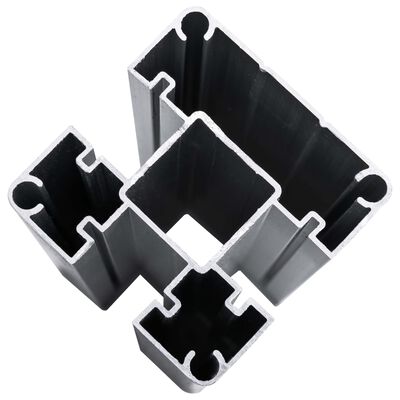 vidaXL Gjerdepanelsett WPC 1311x(105-186) cm svart