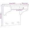 vidaXL Veggmontert knaggrekke SANDNES 43x30x42 cm heltre furu