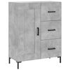 vidaXL Highboard betonggr&aring; 69,5x34x180 cm konstruert tre