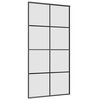 vidaXL Skyved&oslash;r med monteringssett svart 102,5x205 cm ESG-glass