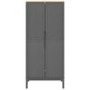 vidaXL Garderobe FLORO grå 77x53x171 cm heltre furu