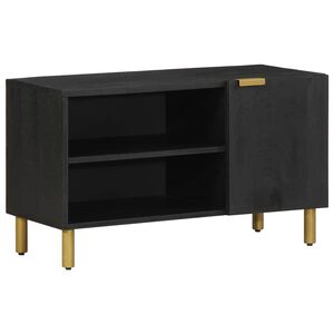 vidaXL TV-benk svart 80x33x46 cm konstruert tre