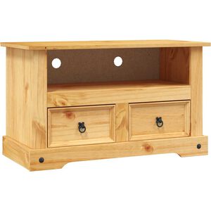 vidaXL TV-benk meksikansk Corona-stil furu 91x43x56 cm
