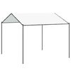 vidaXL Paviljong 4 x 4 x 2,6 m Hvit St&aring;l og Polyester 180 gsm