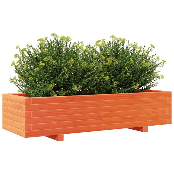 vidaXL Plantekasse voksbrun 110x40x26,5 cm heltre furu