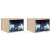 vidaXL Vegghengt nattbord RAALTE 2 stk. Sonoma eik 36 x 33 x 25 cm