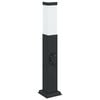 vidaXL Pullertlampe med stikkontakt 50 cm svart IP44