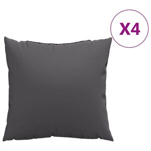 vidaXL Sofaputer 4 stk antrasitt 50x50 cm stoff