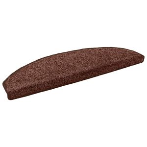 vidaXL Selvlimende trappematter 15 stk. 80 x 24,5 x 3,5 cm Brun