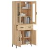 vidaXL Highboard sonoma eik 69,5x34x180 cm konstruert tre