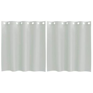 vidaXL Voilegardiner med grommets 2 stk lysegr&aring; 140x140 cm