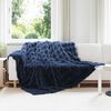 vidaXL Faux kaninullteppe 4 pcs Marineblå 240 x 270 cm Polyester