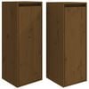 vidaXL Veggskap 2 stk honningbrun 30x30x80 cm heltre furu
