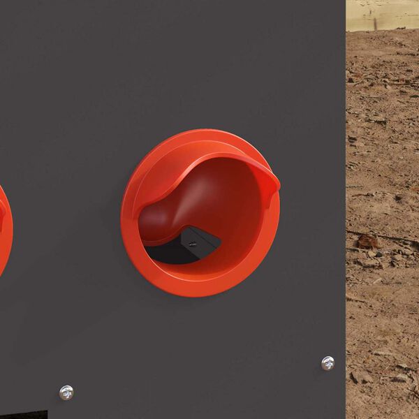 vidaXL H&oslash;nsefutteral 2 pcs Svart 60,5 x 29 x 51 cm Kaldvalsget St&aring;l